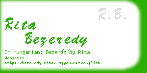 rita bezeredy business card